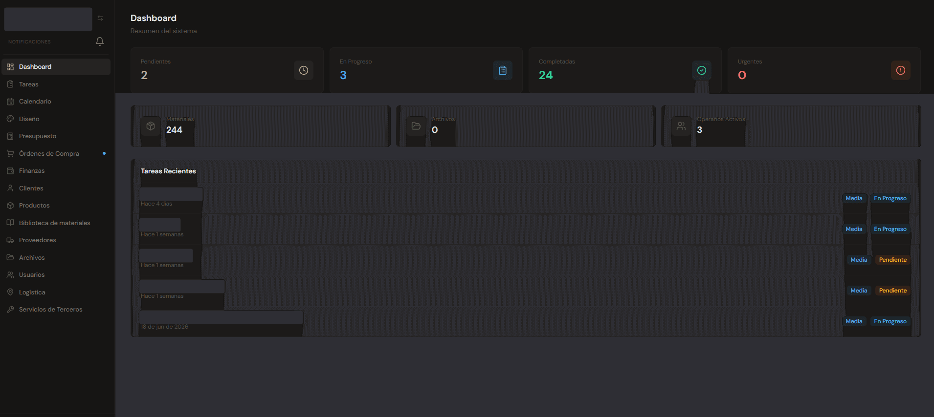 Enterprise Production Platform Dashboard Preview